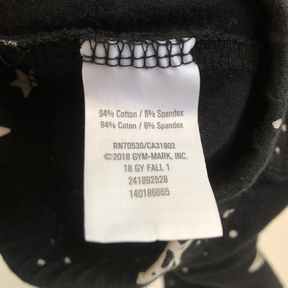 Gymboree baby 3-6 months cute black leggings with white stars - Picture 3 of 6